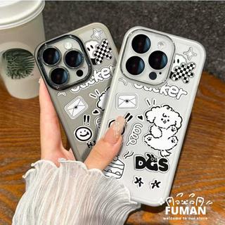 Ốp Điện Thoại Trong Suốt Chó Con Dễ Thương Cho Samsung Galaxy M56 M55S F55 M55 C55 M54 F54 M53 M40S M36 M32 M34 M33 M35 F34 M23 M15 F15 4G 5G Vỏ Hoạt Hình Có Phim Ống Kính Vỏ Mềm Chống Rơi