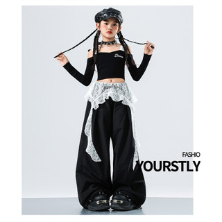 Đồ Nhảy Hiện Đại Hiphop Trẻ Em Set Đồ Dance Jazz Quần Nhảy Crop Top Đồ Nhảy Cho Bé Gái Bộ Tập Nhảy Cho