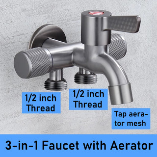 Vòi Nước 3 Đầu Ra Inox 304 – Cao Cấp Phụ Kiện Nội Thất