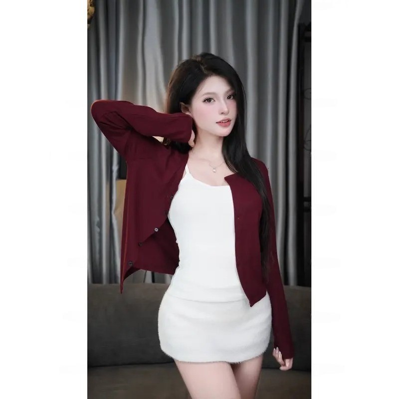 [MỞ BÁN] Áo Khoác Cardigan Nữ Dáng Dài Có Cúc Basic Thanh Lịch_A740