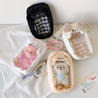 Thiết kế búp bê dễ thương trong suốt PVC ca rô in hình itabag dành cho nữ