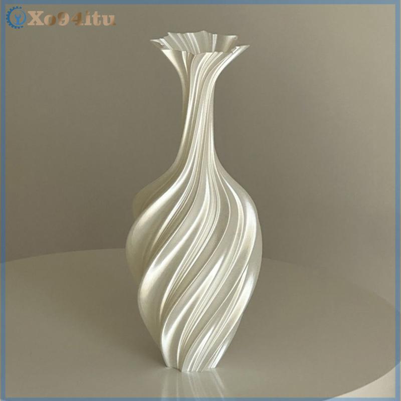 XOITU Bình in 3d Bình hoa phong cách hiện đại Bình hoa có hoa văn xoáy Bình trưng bày hoa thẩm mỹ cho phòng khách Trang trí máy tính để bàn VN