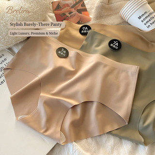 『Brelira』7A Quần lót lụa tơ tằm Mulberry cạp vừa không đường may bằng lụa băng cho nữ Quần lót lụa băng mềm mại thoáng khí 3D nâng hông