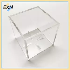 B & N 1 Hộp Acrylic Bóng Chày Acrylic 80 * 80 * 80 Hộp Đựng Bóng Chày Trong Suốt Hộp Thu Thập Bóng Golf Hộp Trưng Bày.