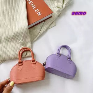 Túi đeo chéo SAMO Mini Shell, Túi đeo nách dung lượng cao bằng da Pu, Túi đeo vai đơn màu trơn thiết kế sang trọng dành cho nữ