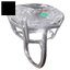 Một thế giới| Nhẫn đeo tay hình vuông lớn Cubic Zirconia sang trọng dành cho nữ cầu hôn Trang sức cưới