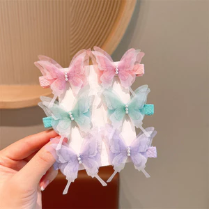 Mũ Đội Đầu Bé Gái Tóc Bên Nổ Cô Gái Bướm Bé Kẹp Tóc Trẻ Em Kẹp Tóc Mũ Đội Đầu Dễ Thương Mũ Đội Đầu