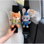 CUTE PHIM HOẠT HÌNH AN TOÀN XE GHẾ BELT VAI Tấm đệm mềm Xe an toàn Vỏ đai trang trí nội thất ô tô dễ thương