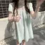 Mint Green Mùa hè 2026 Phong cách mới ngọt ngào tươi mát siêu cổ tích Slimer Look Gentle Style Váy búp bê bán chạy