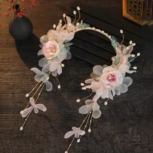 Hàng mới về❤❤❤ Phụ Kiện Tóc Mori Phong Cách Nữ Cổ Tích Làm Tóc Băng Đô Mùa Hè Phong Cách Công Chúa Cổ Tích Phong Cách Thích Hợp Cho Tóc Ngắn Phong Cách Mới Nguyên Bản Cổ Hanfu Mũ