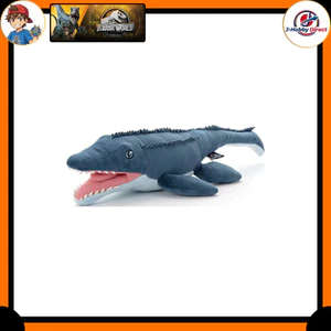 Jurassic World Mosasaurus plush toy, approximately 44 cm wide.