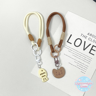 Dây Đeo Tay Dệt Phối Màu Có Mặt Mèo Và Cá Nhỏ, Nhỏ Gọn Dễ Mang, Tương Thích Mọi Ốp Lưng Điện Thoại Chống Rơi Máy