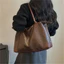 Túi Tote dung tích lớn SQ11 Pu phiên bản Hàn Quốc Túi đeo vai thời trang đa năng đi lại