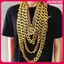 JASMINE 50-120cm Quá Khổ Lớn Chunky Dây Xích Màu Vàng Nelace Hip Hop Punk Gothic Ro Mặt Dây Chuyền Nhựa Biểu Diễn Đảng Đạo Cụ JASMINE