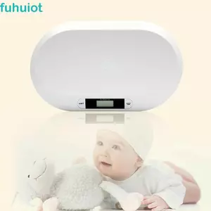 Cân Cân FUHUIOT, Cân Điện Tử Cho Bé Màn Hình LCD Sáng Tạo, Khay Nhựa Đa Năng 20kg Cân Trọng Lượng Kỹ Thuật Số Sơ Sinh