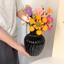 Bình gốm Pháp Nghệ thuật thanh lịch Trang trí máy tính để bàn Ins Phong cách Phòng khách Bình hoa để cắm hoa Trang trí nhà cửa