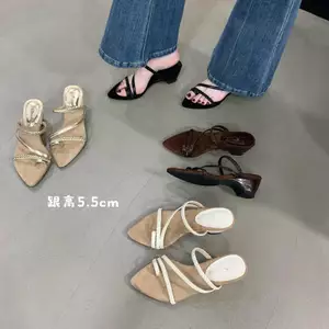 TT Dây Đeo Bện Flip-Flops Giày Nữ Mùa Hè Giày Sandal Gót Dày Dép Thời Trang Phù Hợp Với Da Thật Giày Sandal Gợi Cảm Có Váy
