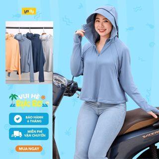 Áo khoác chống nắng nữ YODY cản tia UV UPF > 50, dáng suông trẻ trung, thoải mái ACN7004