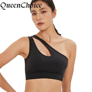 S-3XL Áo ngực thể thao đeo vai đơn nữ Push Up Running Yoga Wireless Gym Vest Tops