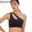 S-3XL Áo ngực thể thao đeo vai đơn nữ Push Up Running Yoga Wireless Gym Vest Tops