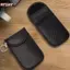 HFSHY Sợi Carbon Chìa Khóa Ô Tô Fob Bảo Vệ RFID Hai Lớp Chống Trộm Tín Hiệu Túi Cho Người Lái Xe Sử Dụng Hàng Ngày VN