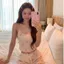 Bộ đồ ngủ đeo chéo đáng yêu dành cho nữ Phong cách nhẹ nhàng cho phòng ngủ Nghỉ ngơi hàng ngày Ngoài trời Thường ngày Thư giãn Khoảnh khắc hàng ngày