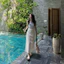 Chân váy LINEN THÔ dáng dài 88cm có lót trong (ẢNH OLDSCHOOL) Hàng đẹp - - Hieuvy Botique