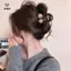 Móng vuốt tóc ngọc trai thanh lịch dành cho nữ Cô gái Kẹp cá mập lớn đơn giản Kẹp tóc bằng nhựa hợp thời trang Phụ kiện tóc đa năng Quà tặng [Mina]