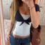 Mùa hè Âu Mỹ Hot Girl Deep V Rend-Up Áo thun ngắn Áo thun Slim-Fit Slim-Fit Slimer Look Niche Gợi cảm có thể mặc bên trong phù hợp