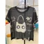 Milyfashion See-Through Gạc Áo thun ngắn tay in hình mèo giản dị mỏng hơn Nhìn ngắn hàng đầu mùa hè Phong cách mới DGYI