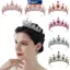 MAKY Sang Trọng Pha Lê Thanh Lịch Công Chúa Vương Miện Phụ Kiện Tóc Tiara Cho Nữ Đảng Kim Cương Giả Cưới Cô Dâu Vương Miện Đầu Mới Trang Sức VN