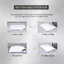 Gối Cổ Tử Cung SAIA, Gối Giường Ngủ Mềm Mại Hoa Xoắn, Thoải Mái 48 × 74cm Thoáng Khí Không Gọn Gối Bên Trong Sử Dụng Tại Nhà