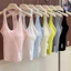 Ấm áp Xiaoai Cổ Chữ U Dây Áo Vest Camisole Xuân Hè Dây Áo Vest Có Miếng Lót Ngực Phù Hợp Với Slim-fit Bên Trong Sling AXPR