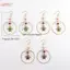 HFSHY Tối Giản Mạ Vàng Vòng Dangle Bông Tai Men Ong Quyến Rũ Hạt Đỏ Giọng Cho Nữ Hàng Ngày Mặc VN