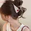 HFSHY Chấm Bi Móng Vuốt Tóc Với 3D Dâu Trang Trí Chống Trượt Tay Cầm Ngọt Ngào Phụ Kiện Tóc Cho Bé Gái Ngọt Ngào Hàng Ngày Nhìn VN
