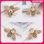 JASMINE Dòng Côn Trùng Thổ Cẩm Tinh Tế Thổ Cẩm Pha Lê Kim Cương Giả Pin Trang Sức JASMINE