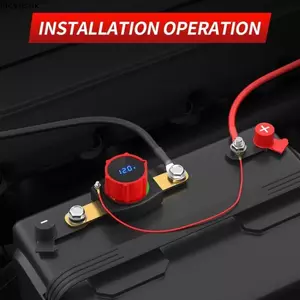 Công tắc ngắt kết nối pin LACYESUK, Vôn kế LED lỗ vít bằng đồng 12 V, Ngắt kết nối màn hình điện áp Cực âm tích cực Công tắc tắt nguồn Đồng hồ hiển thị điện áp Thuyền