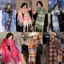 Khăn quàng cổ tua dài JVSUB, Khăn choàng Cashmere mùa đông ấm áp mềm mại, họa tiết sọc kẻ sọc Mohair Khăn choàng dày quấn nữ