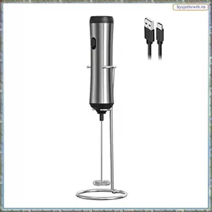 Frother Bàn ủi cầm tay USB Máy tạo bọt sữa có thể sạc lại Máy tạo bọt Mini có chân đế, Quà tặng nhà bếp Máy tạo bọt cầm tay