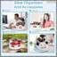 360° Xoay Bàn Tổ Chức Với 7 Thùng Có Thể Tháo Rời Đa Bút Văn Phòng Phụ Kiện Văn Phòng Phẩm Bút Chì Trường Học
