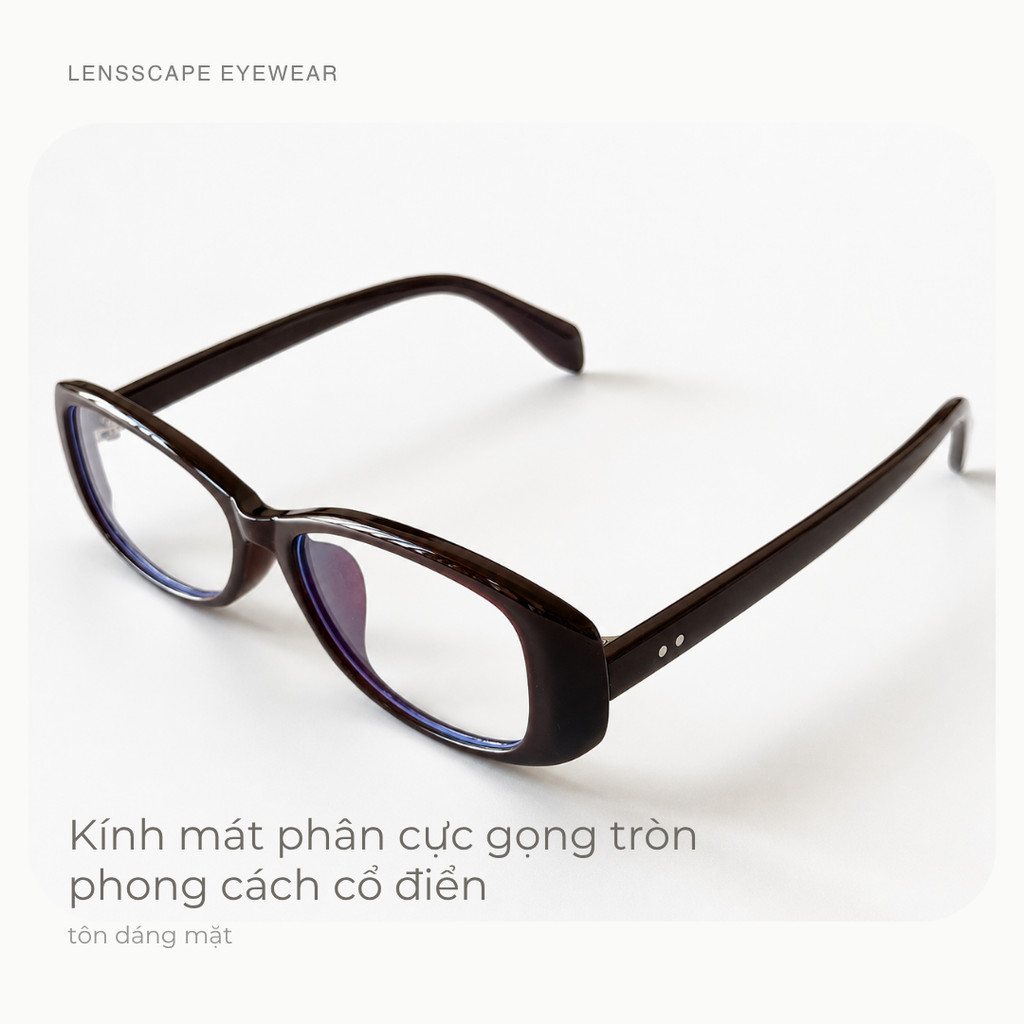 Kính không độ chống ánh sáng xanh Chất Ngũ – gọng TR90, tròng AC