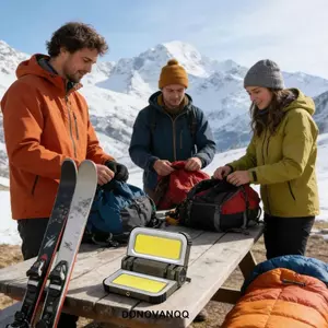 Đèn cắm trại di động DONOVANQQ, Đèn LED chiếu sáng có thể điều chỉnh độ sáng có thể gập lại, Thiết kế treo Thiết kế kích thước nhỏ gọn USB Đèn sạc tại trường làm việc