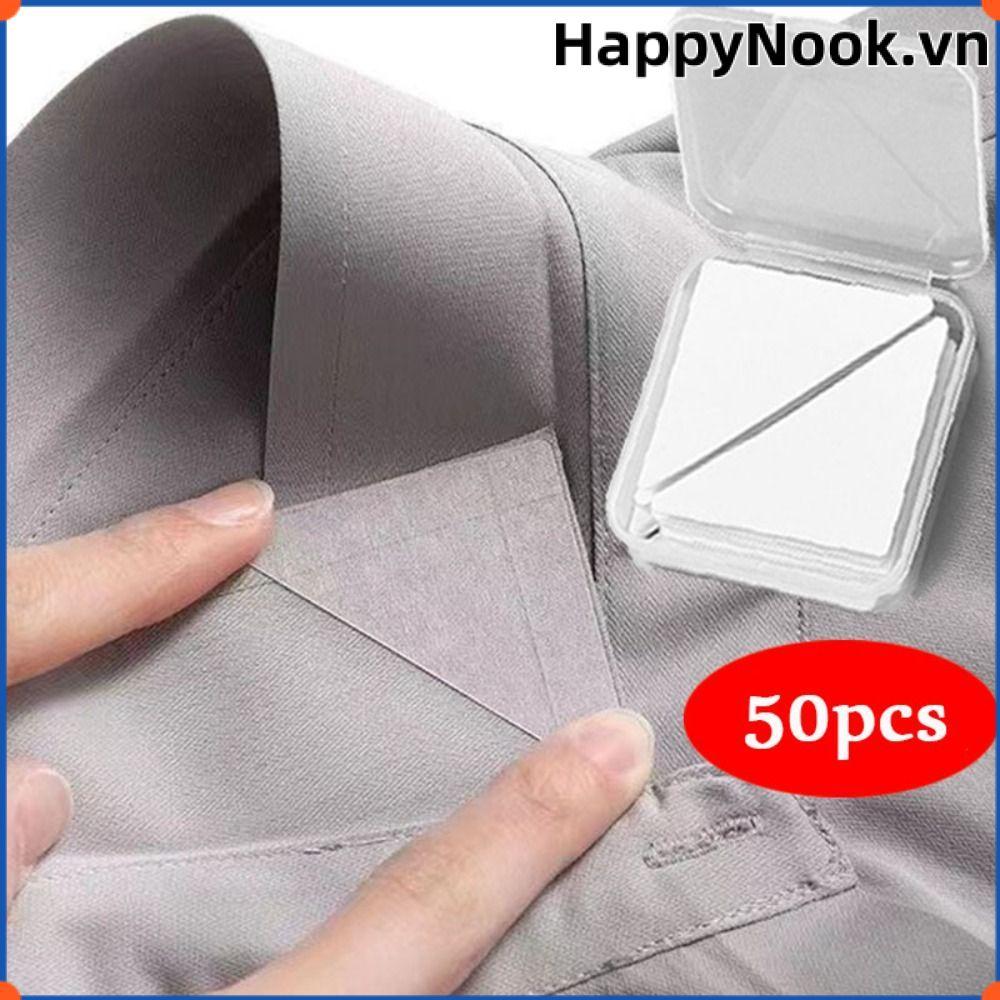 HAPPYNOOK - 50 Đệm cố định cổ áo nhựa PVC, Định Hình Cổ Áo Đứng Cho Áo Sơ Mi Nam