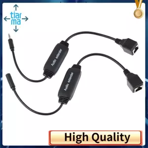 Bộ mở rộng âm thanh 100M 3,5mm Âm thanh 3,5 mm sang RJ45 Bộ mở rộng cáp mạng 100m Bộ phát tín hiệu mở rộng