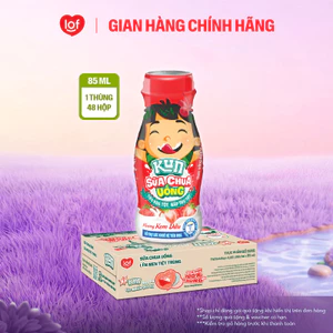 Sữa chua uống KUN vị kem dâu thùng 48 chai x 85ml