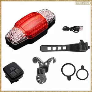 Tín hiệu rẽ phanh LED chống nước điều khiển từ xa không dây với pin sạc USB để đi xe đạp cho phụ kiện an toàn cưỡi ngựa ban đêm