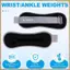 Bộ trọng lượng cổ tay / mắt cá chân gồm 2 dây đeo trọng lượng chân mô-đun 750g dành cho Yoga, đi bộ, chạy bộ, aerobic-Đen cho nam giới dành cho nữ