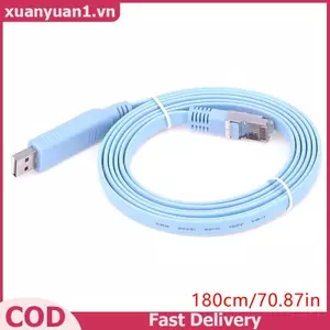 XUAN 1.8M USB Sang RJ45 USB Sang RS232 Serial Sang RJ45 CAT5 Console Adapter Dây Cáp VN
