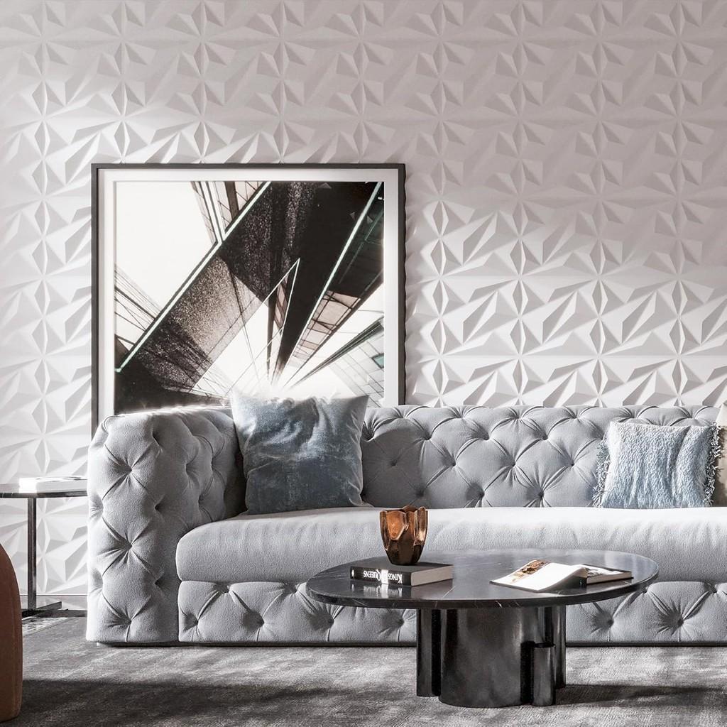 Tấm Ốp Tường 3D PVC 50x50cm Khổ Lớn, Miếng Dán Tường Trang Trí Tường TV Phòng Ngủ Văn Phòng Dễ Thi Công | BigBuy360 - bigbuy360.vn