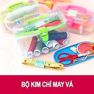 Hộp kim chỉ khâu vá  đa năng dùng trong gia đình 55 chi tiết